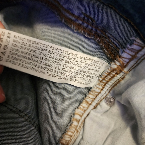 FOREVER 21 Denim Bell Bottom Jeans Flared Pants Distressed Medium Wash Size 29 - Picture 15 of 15